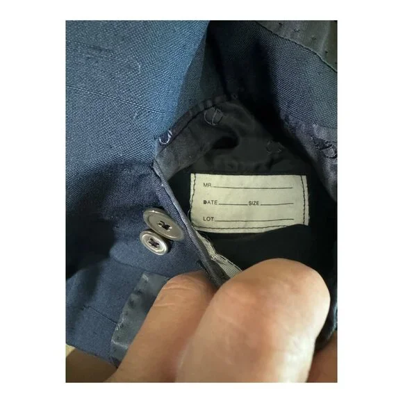 Christian Dior Vintage Men's Blazer Single Breast 100% Silk Navy Blue 44" Chest - Picture 10 of 11